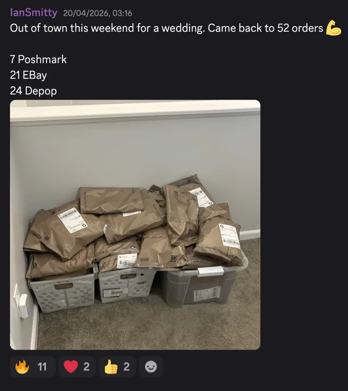 Ian returns from a wedding to 52 orders