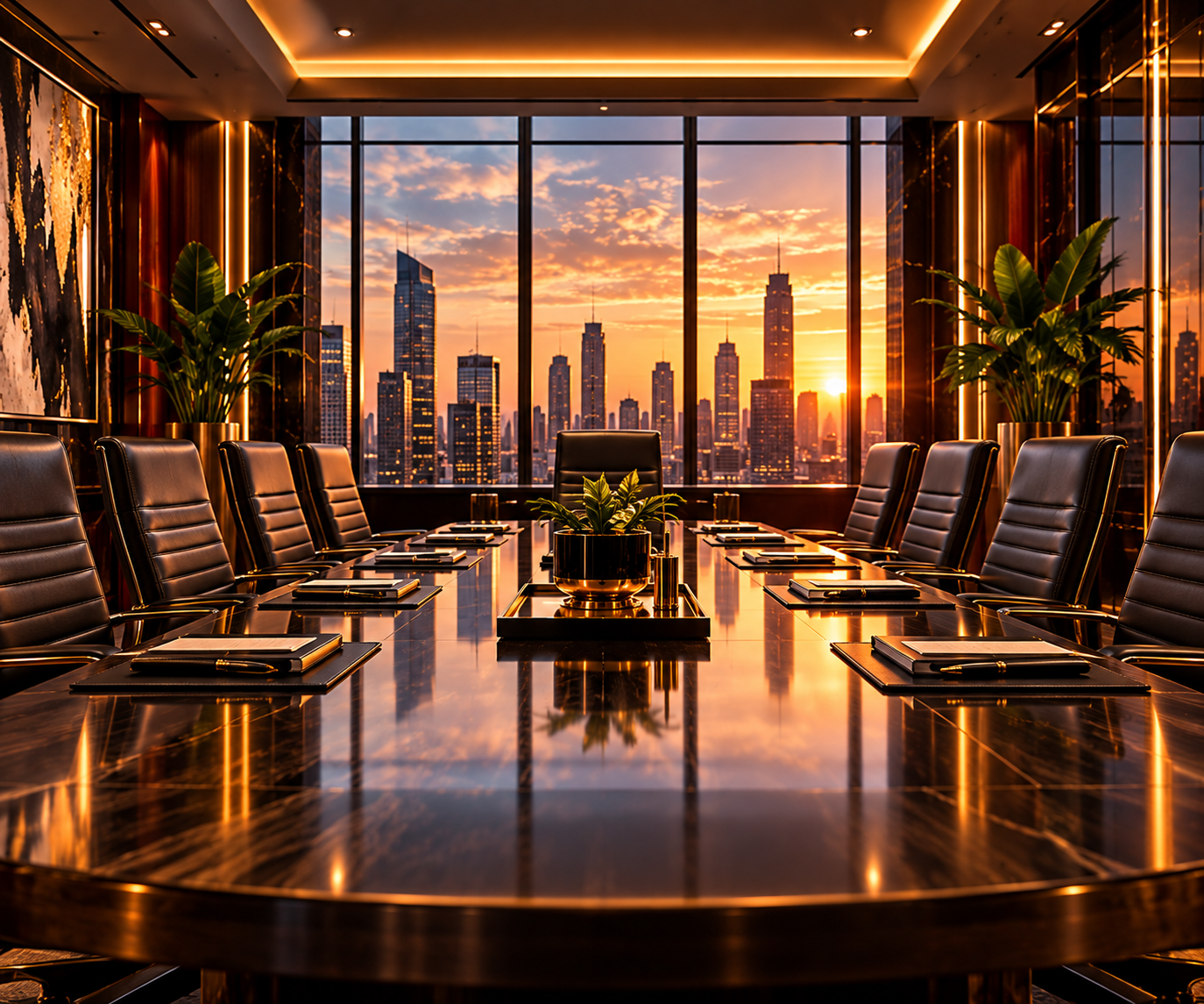 Luxury corporate boardroom