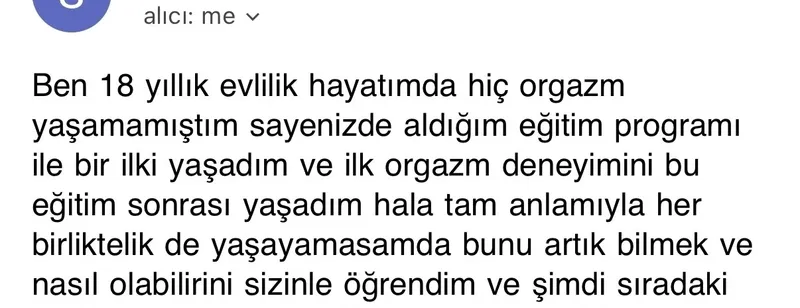 Danışan mesajı: 18 yıllık evlilikte ilk orgazm deneyimi