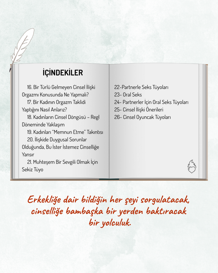 Erkekler İçin Cinsellik Sanatı — İçindekiler, bölüm 16–26
