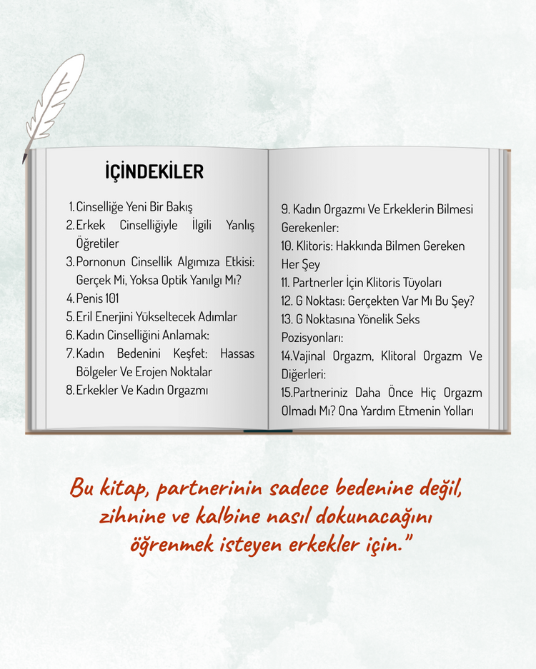Erkekler İçin Cinsellik Sanatı — İçindekiler, bölüm 1–15