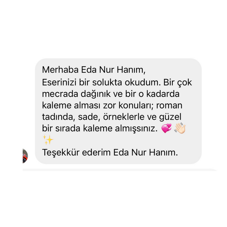 Okur mesajı: eserinizi bir solukta okudum