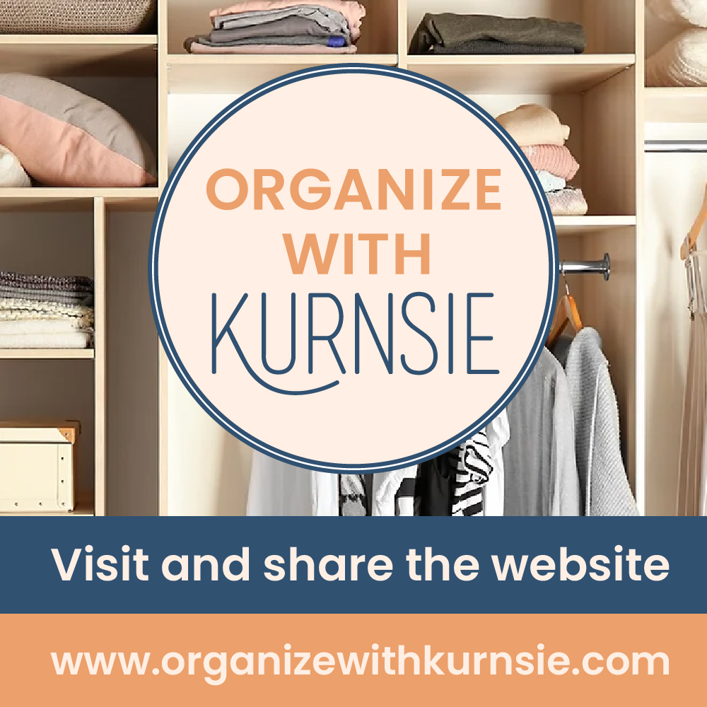 Organize With Kurnsie logo and website organizewithkurnsie.com Organize With Kurnsie logo and website organizewithkurnsie.com