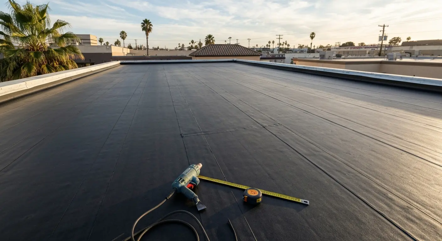 Flat roof installation