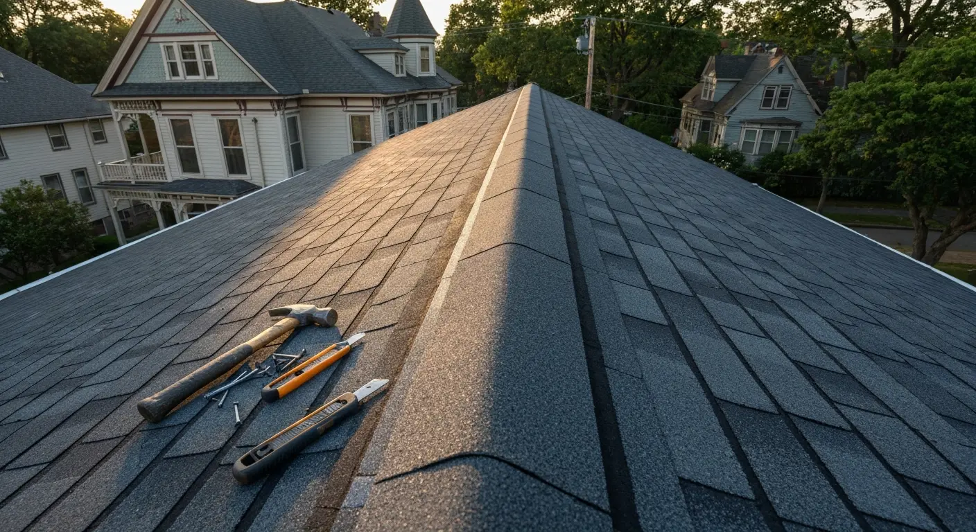 Asphalt shingle installation
