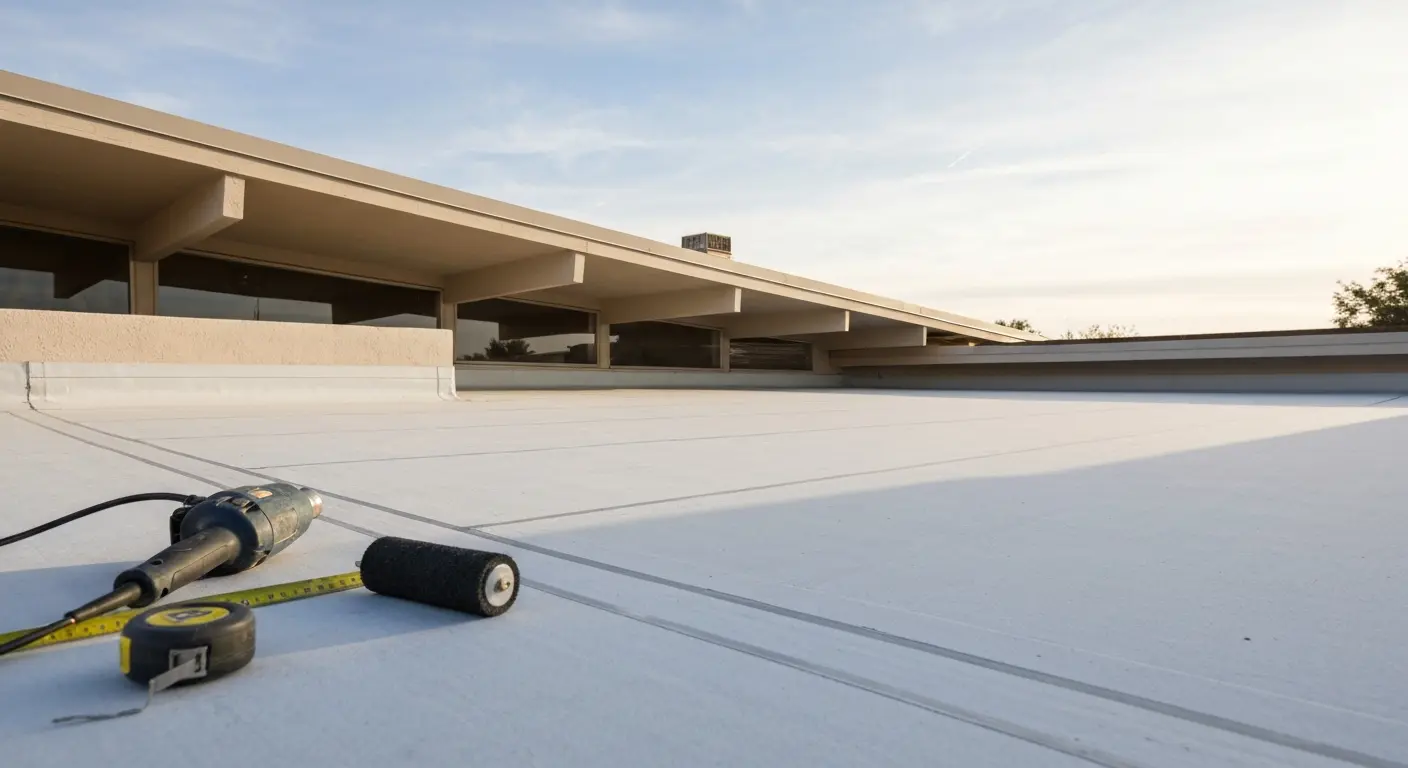 Flat roof membrane system