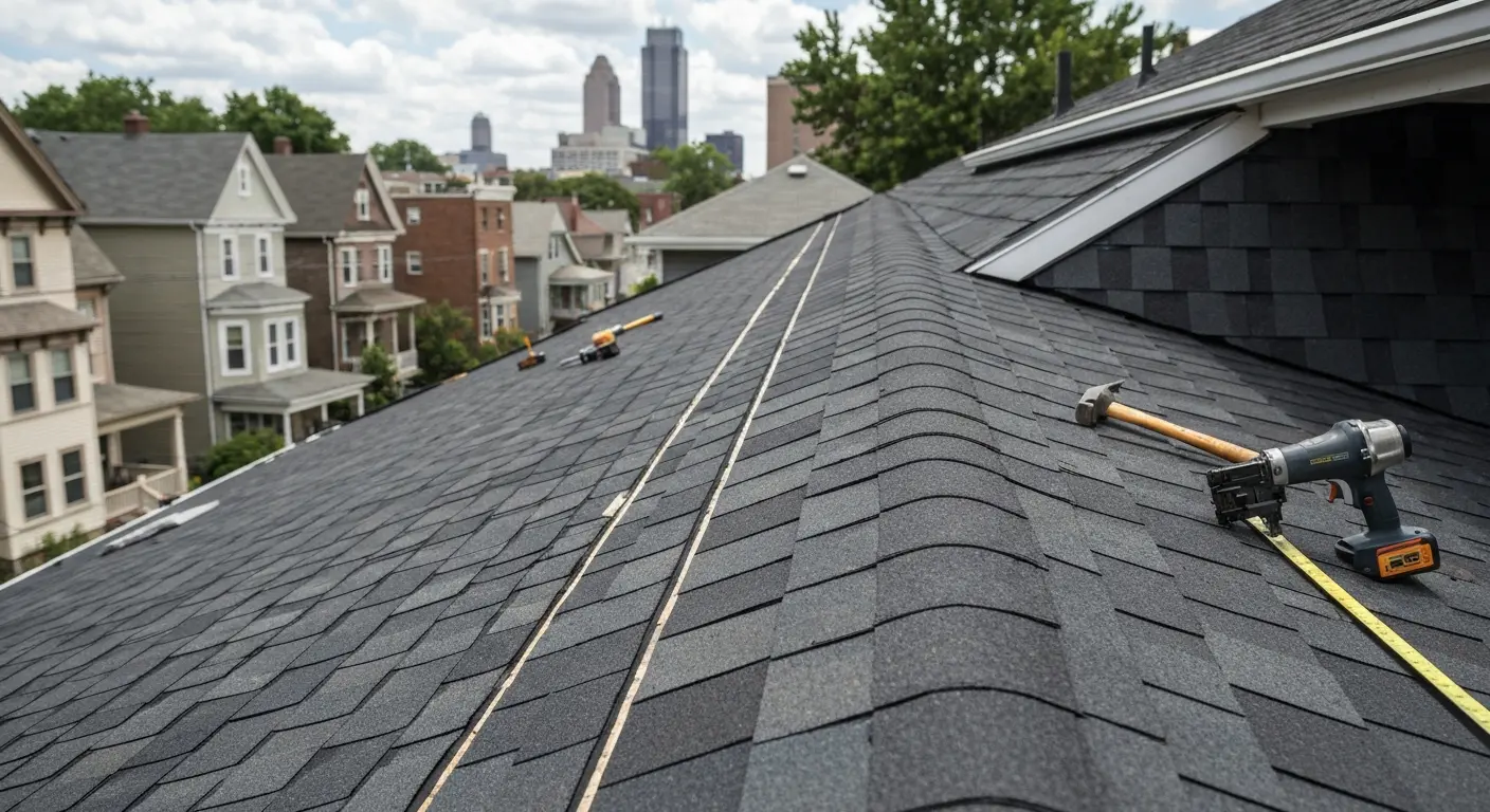 Asphalt shingle roof installation