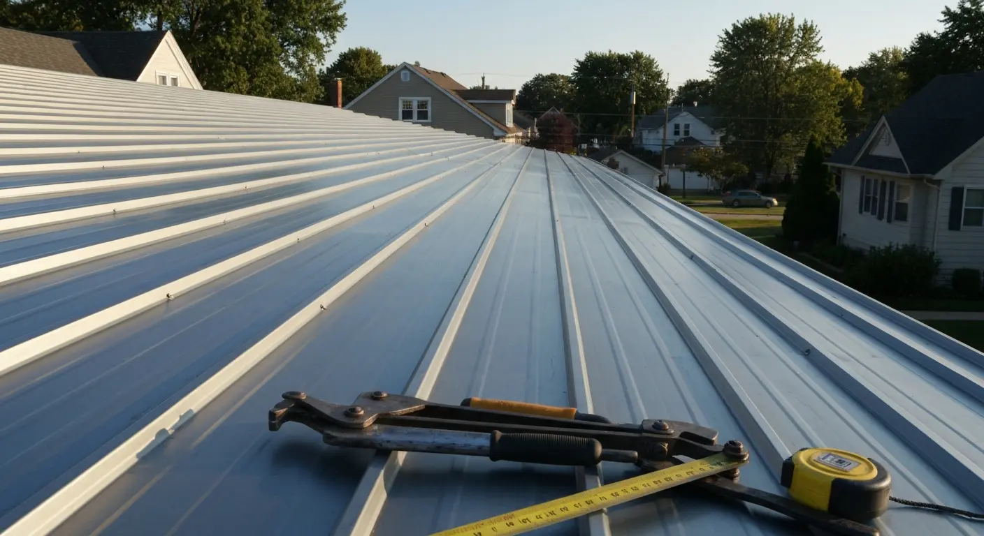Metal roof installation
