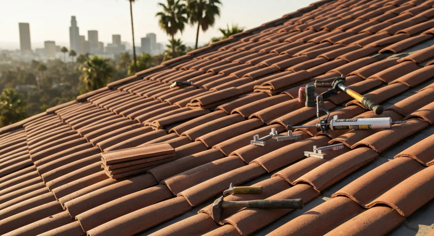 Flat roof repair work