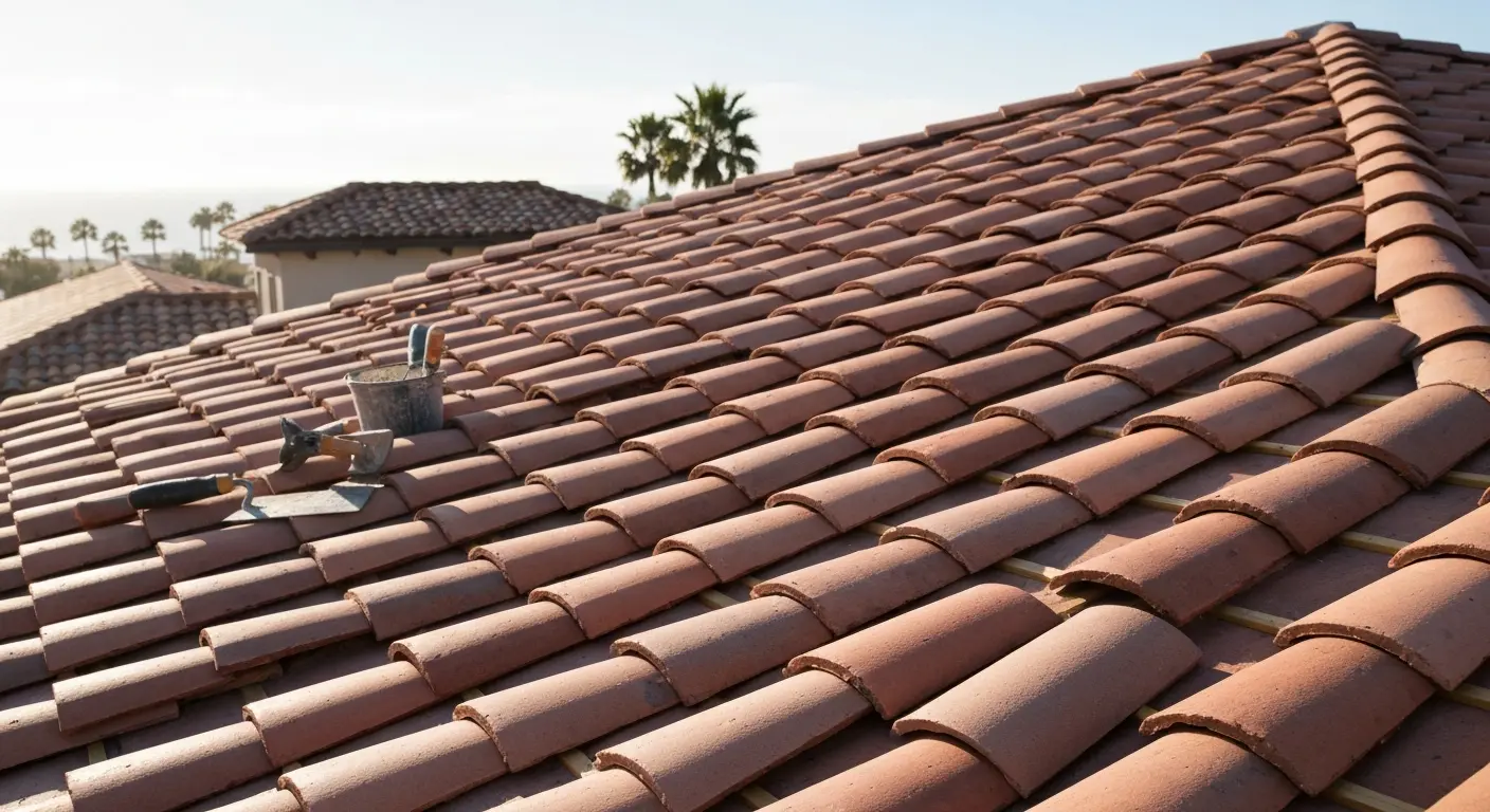 Tile roof installation Malibu