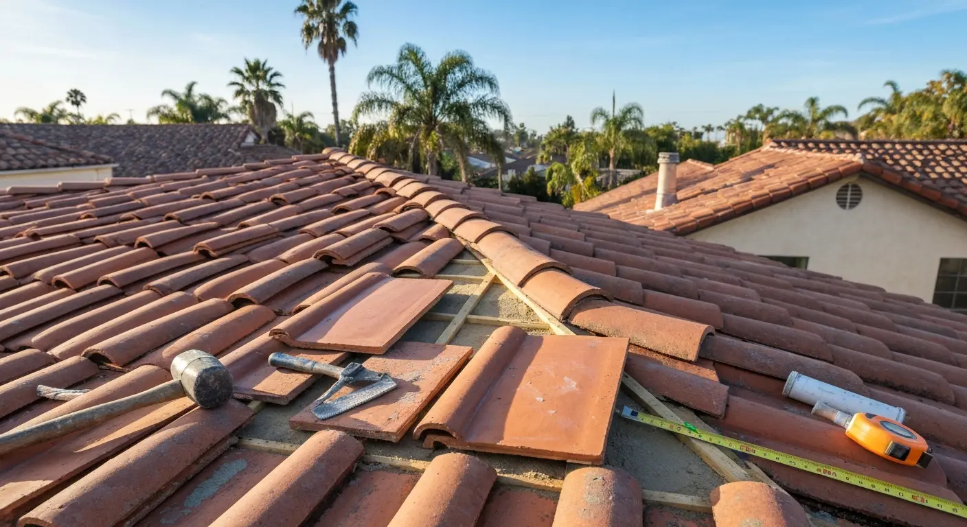 Roof repair work