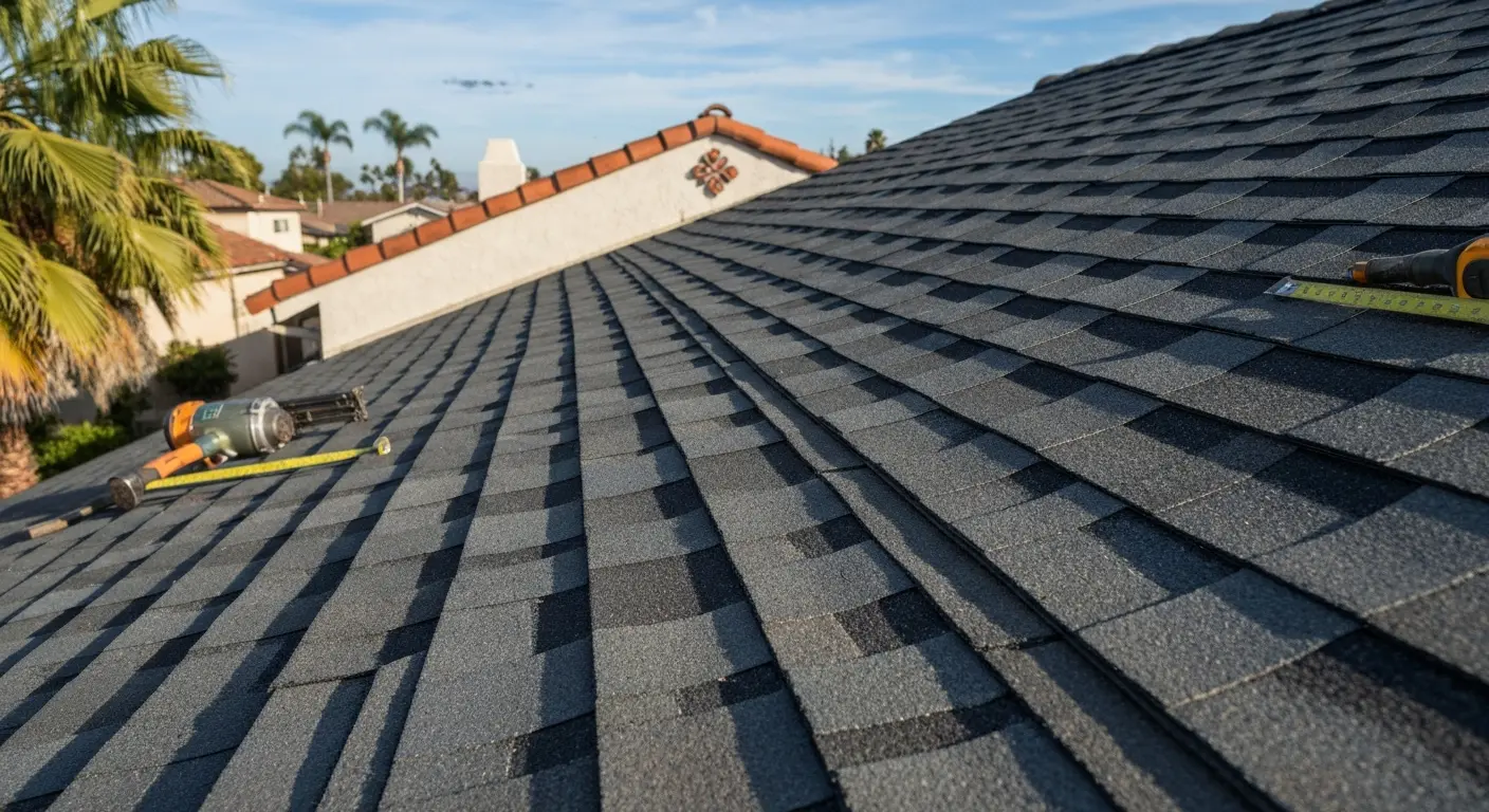 Asphalt shingle roof installation