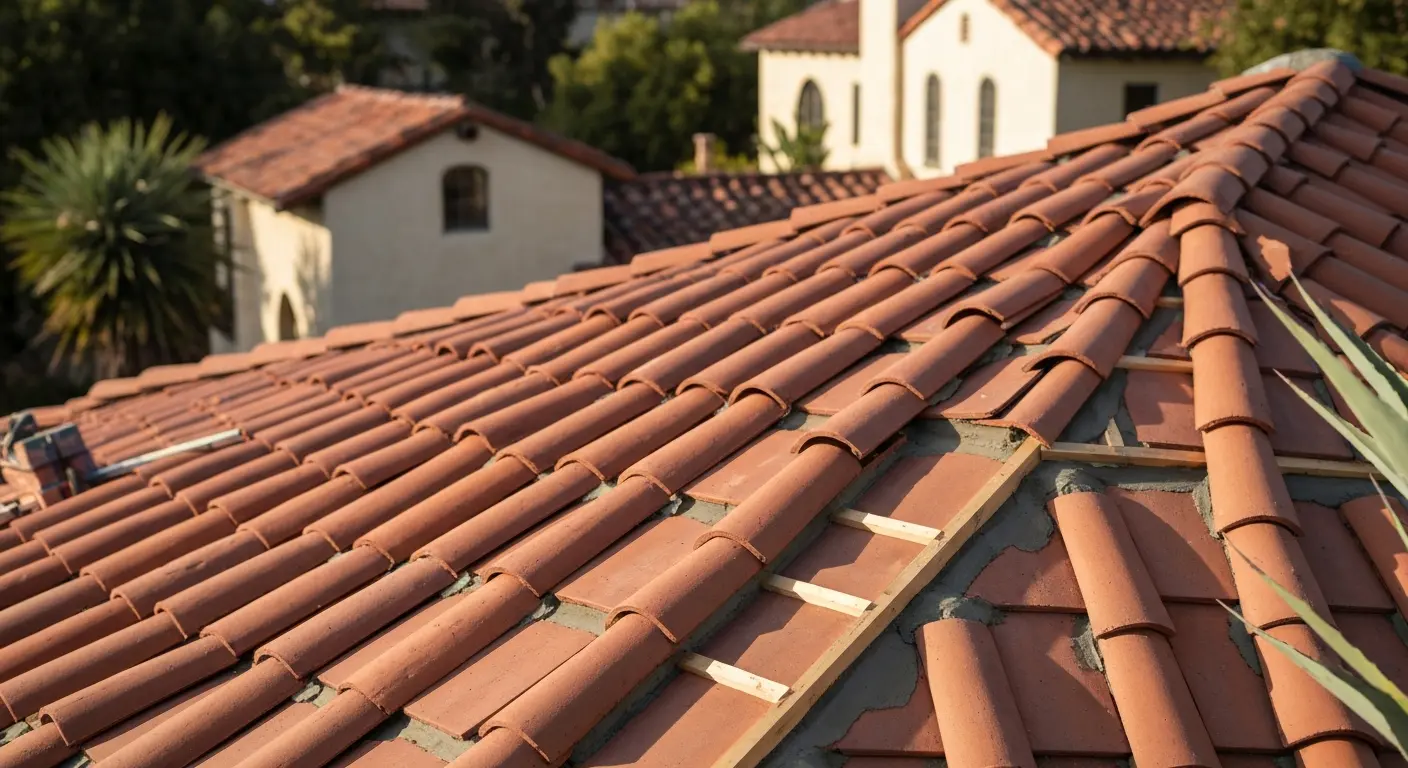 New tile roof installation in Hollywood