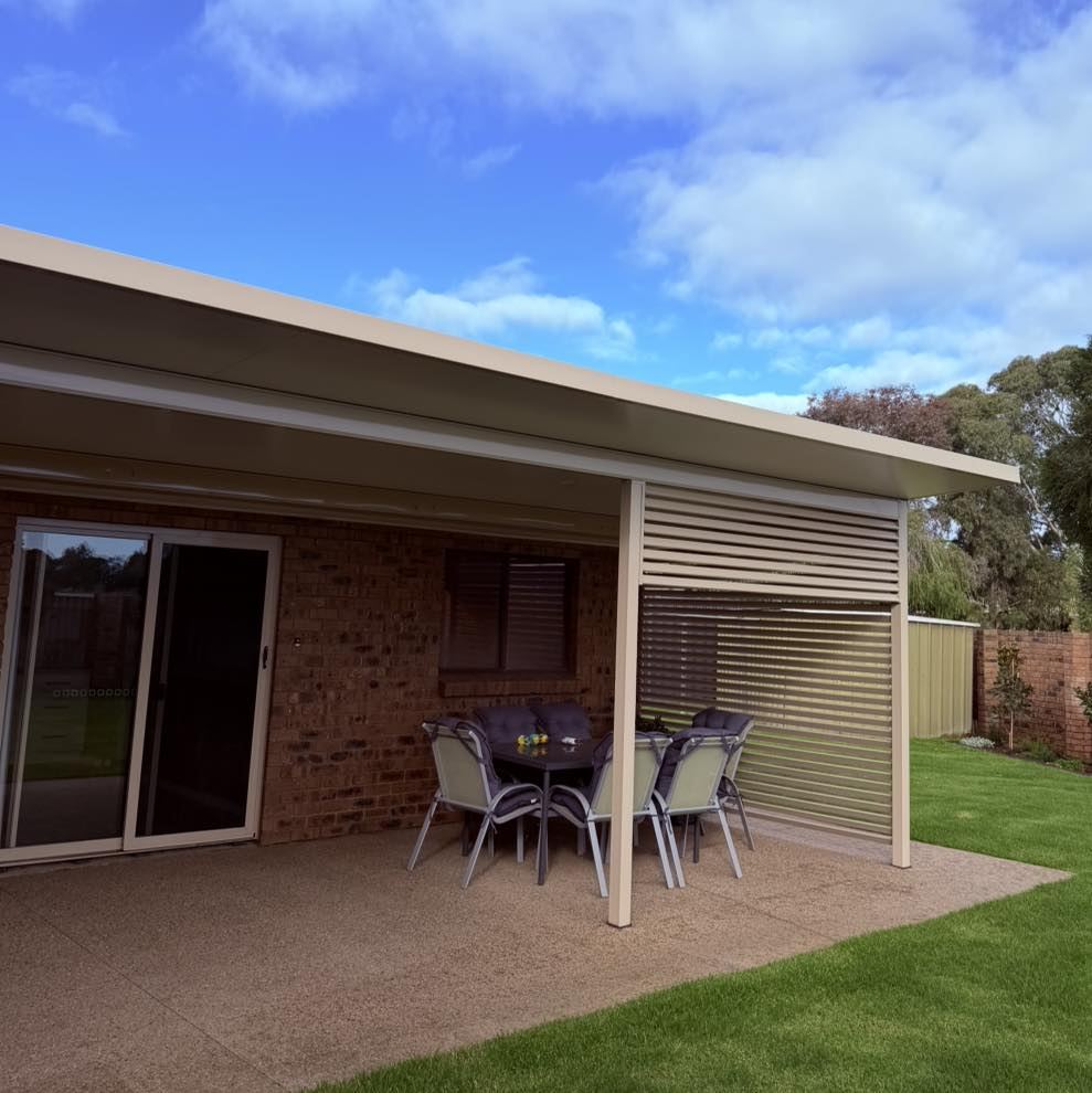 Verandah dining area in warm evening light