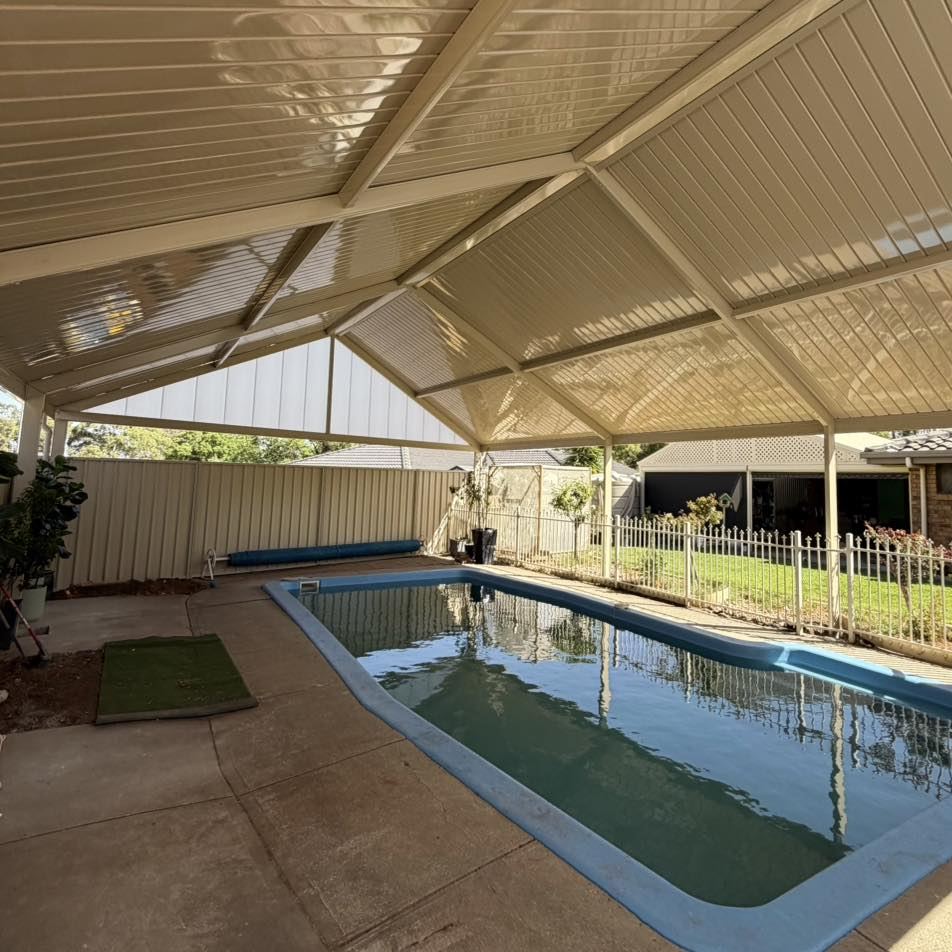 Gable patio next to the pool, Adelaide