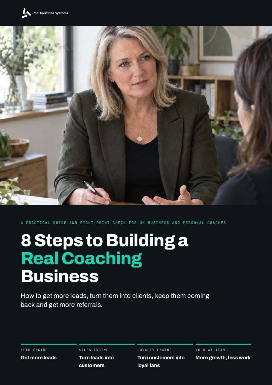 Cover of 8 Steps to Building a Real Coaching Business