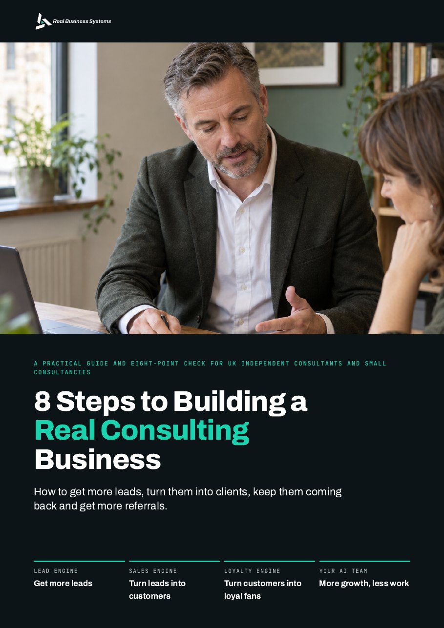 Cover of 8 Steps to Building a Real Consulting Business