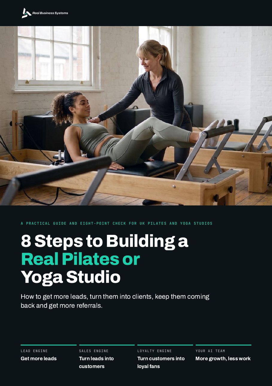 Cover of 8 Steps to Building a Real Pilates or Yoga Studio