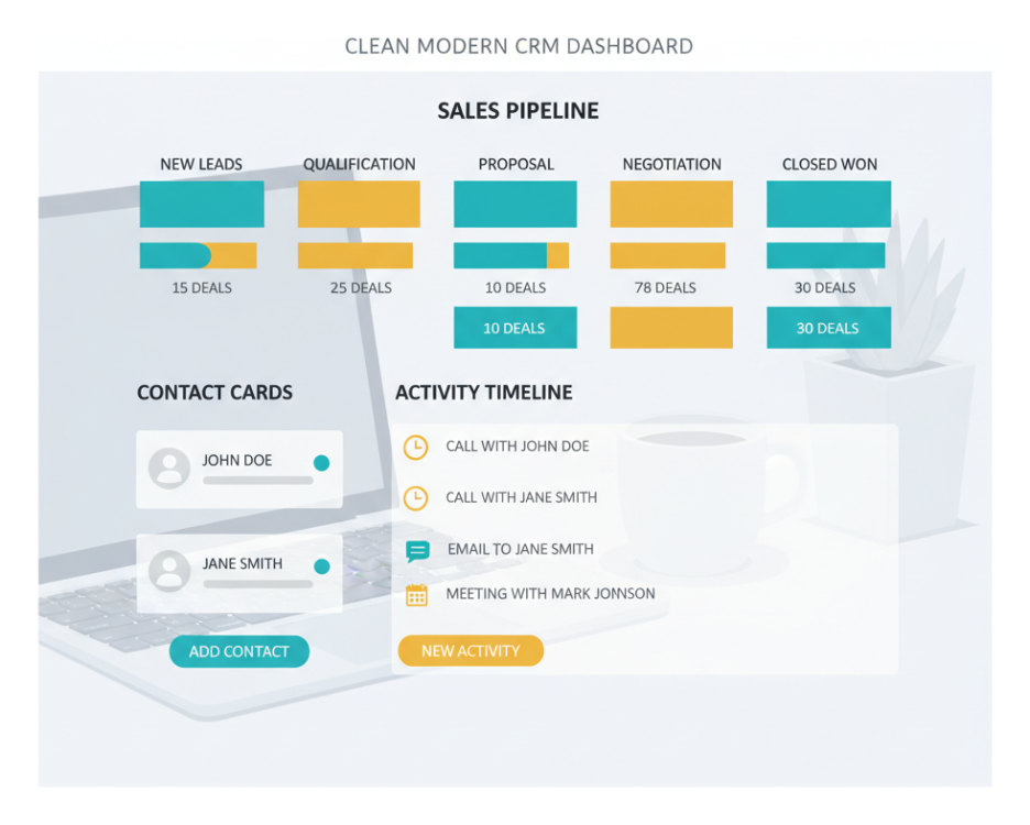CRM pipeline dashboard for inside sales team