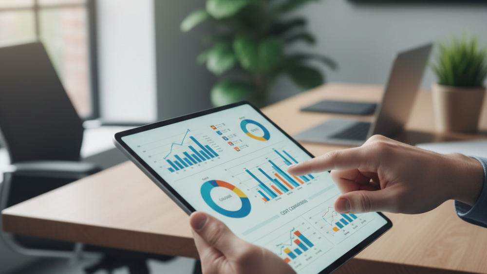 Business owner reviewing Salesforce CRM pricing options on laptop