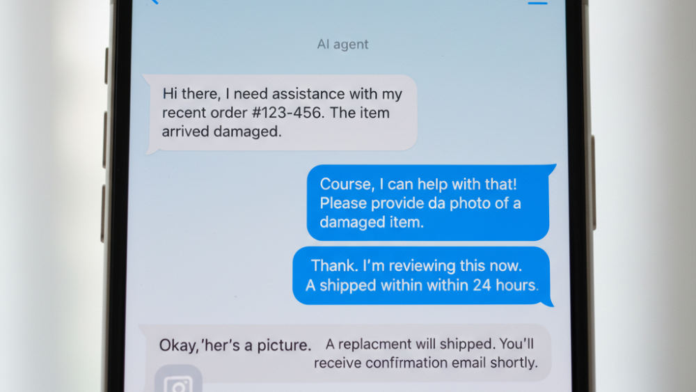 Person reviewing business analytics dashboard showing real-time lead response metrics and conversation completion rates
