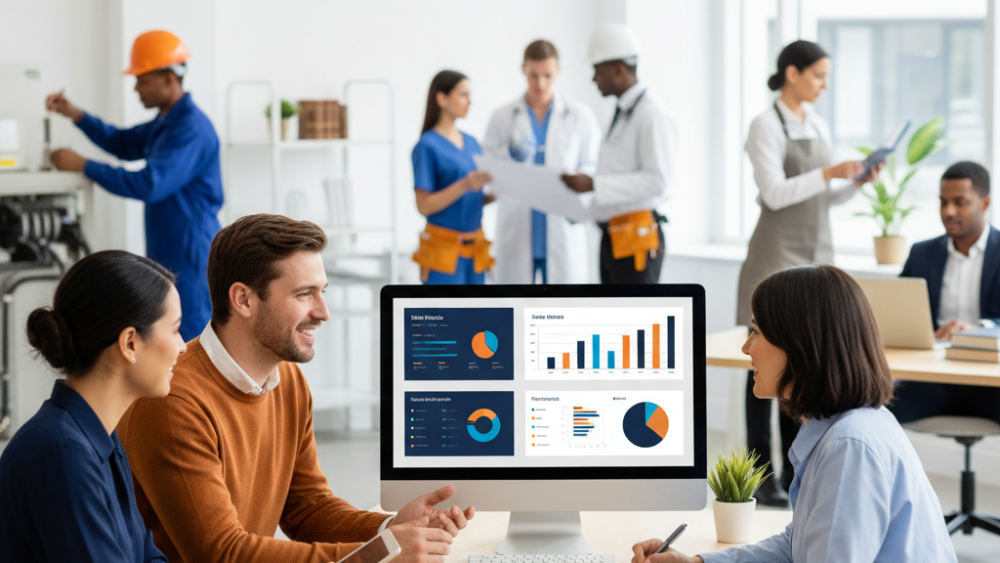 Sales training ROI metrics displayed on business performance dashboard