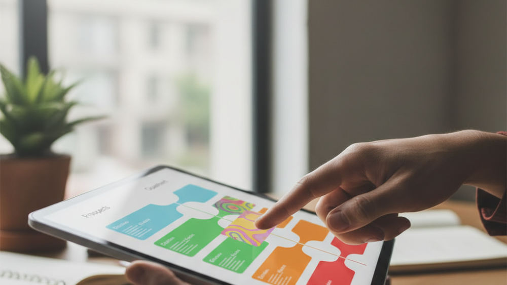 Sales team managing pipeline using CRM software interface