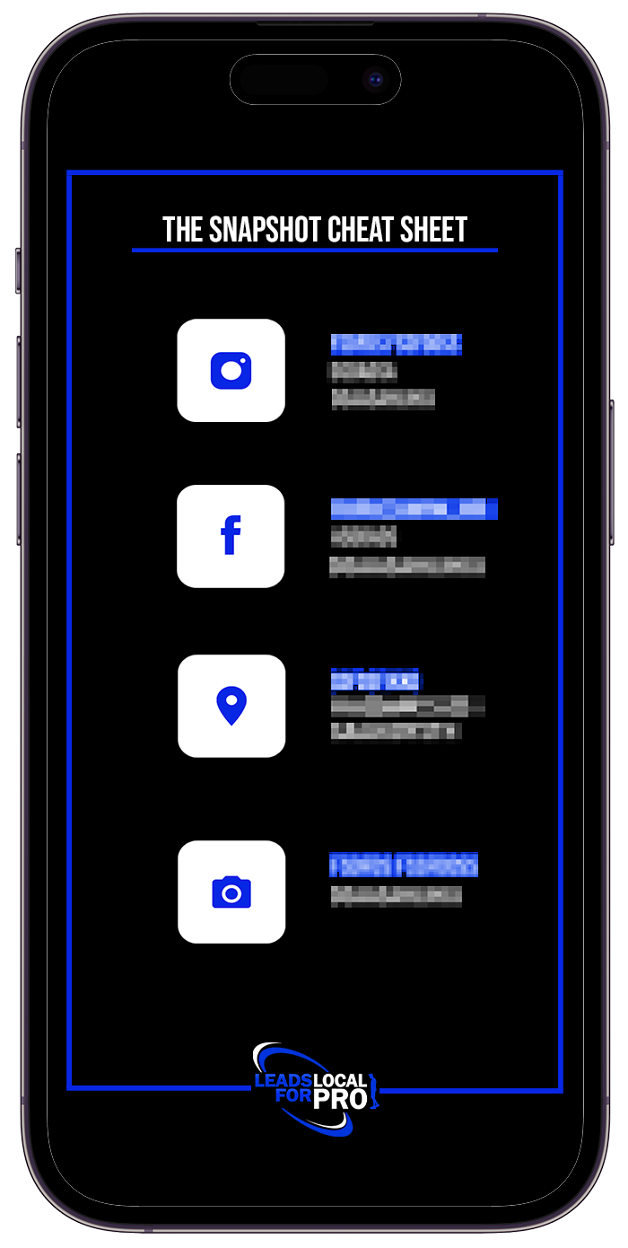 The Snapshot Cheat Sheet for quick reference