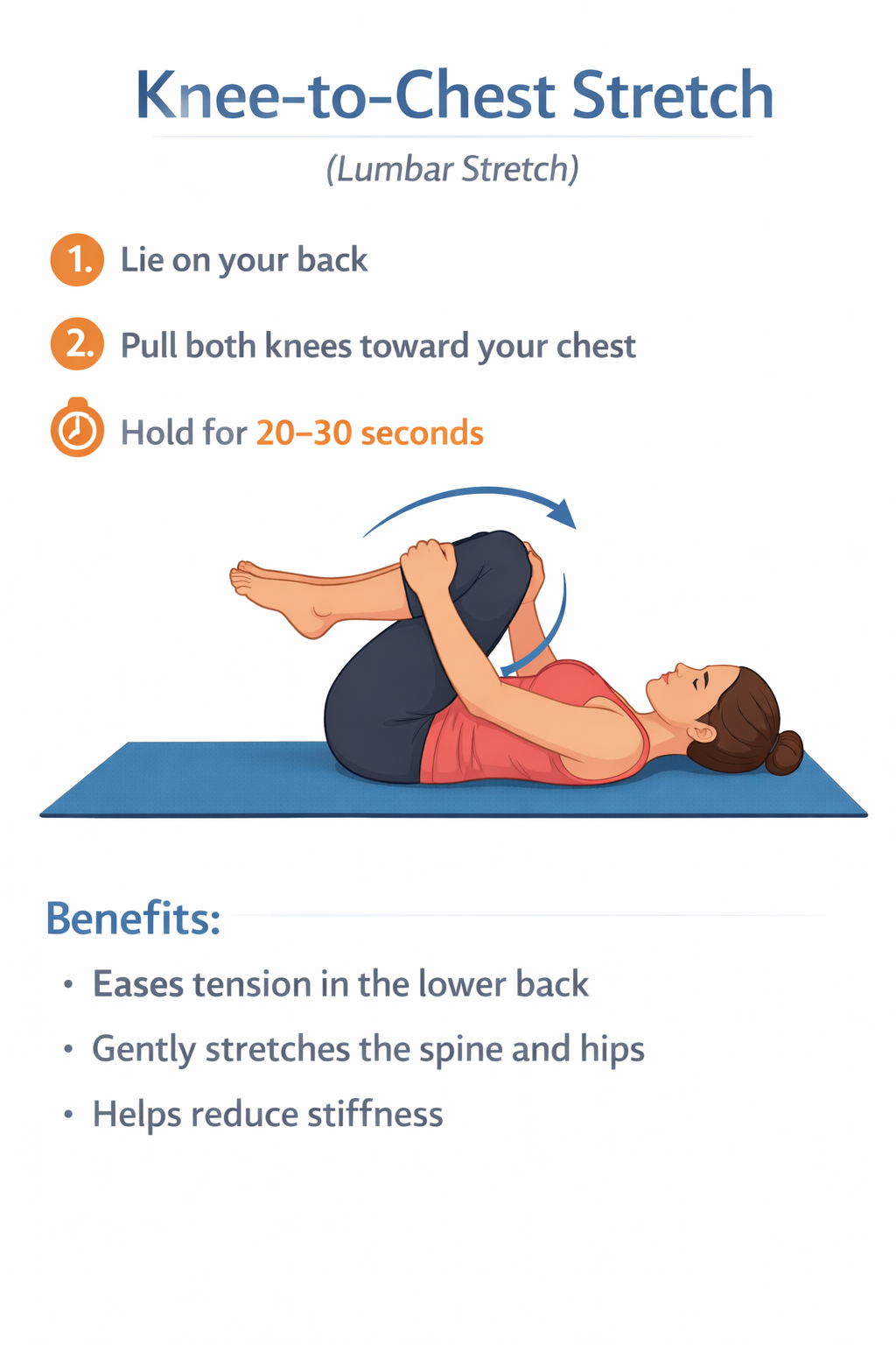 Knee to chest stretch