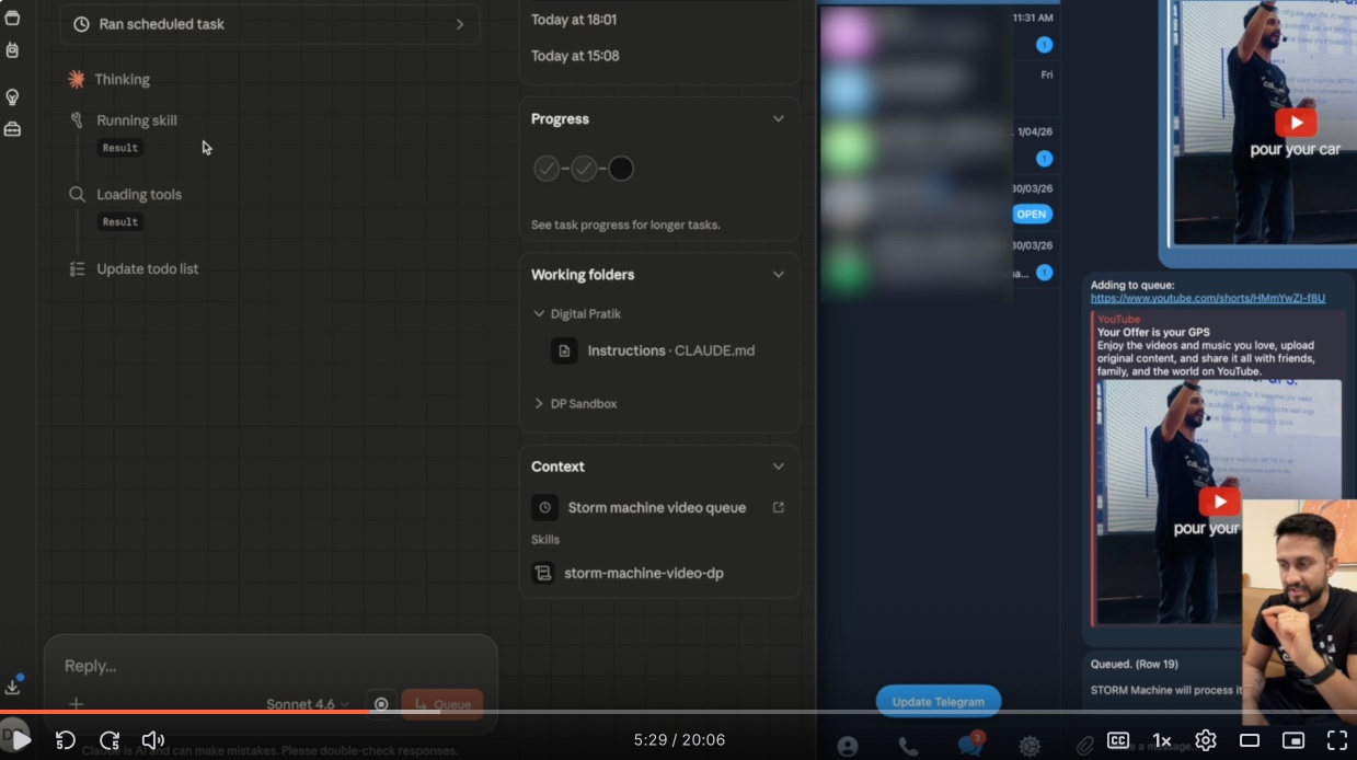 Digital Pratik's actual Claude Cowork desktop session