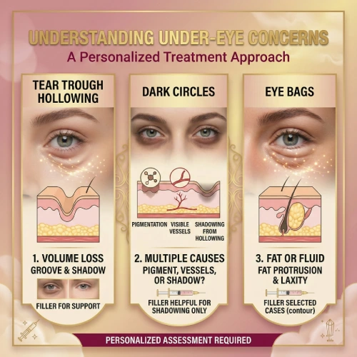 Explore the role of fillers in restoring youthful under-eye appearance in Dubai. Enhance volume, reduce dark circles, and achieve a refreshed, natural look. Explore the role of fillers in restoring youthful under-eye appearance in Dubai. Enhance volume, reduce dark circles, and achieve a refreshed, natural look.