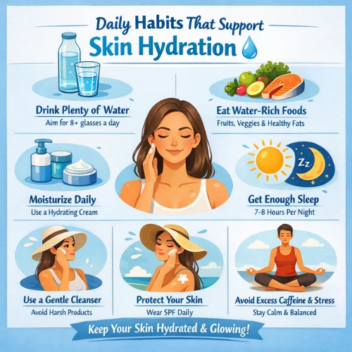 Desert sun and indoor AC drying you out? Learn why hydration is the ultimate secret to maintaining healthy, glowing skin all year round in Dubai.