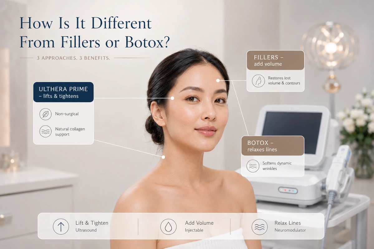 ulthera prime is different From Fillers or Botox