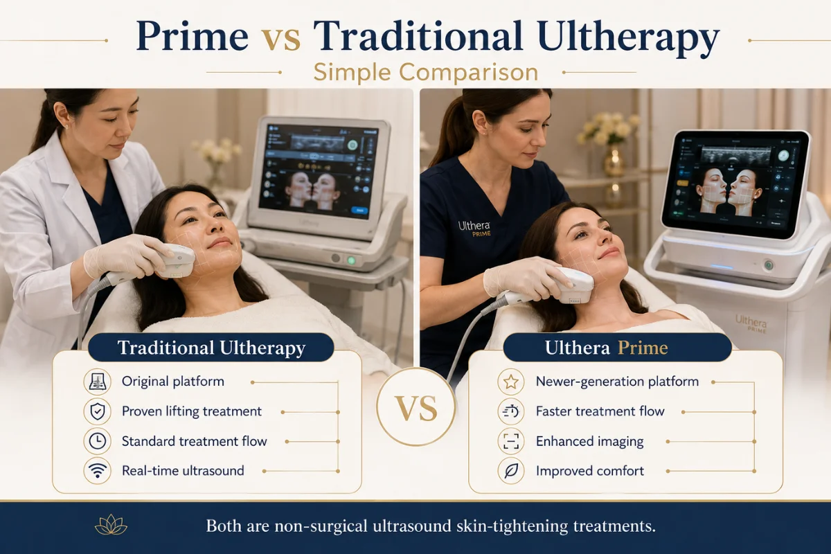 Simple Comparison in Prime vs Traditional Ultherapy