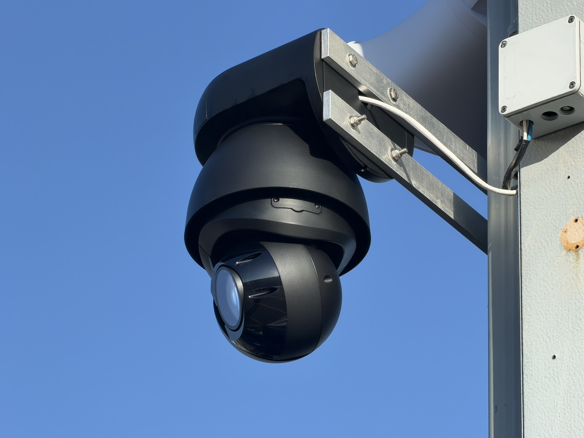 Commercial exterior security camera installation - Spartan Systems Atlantic Canada