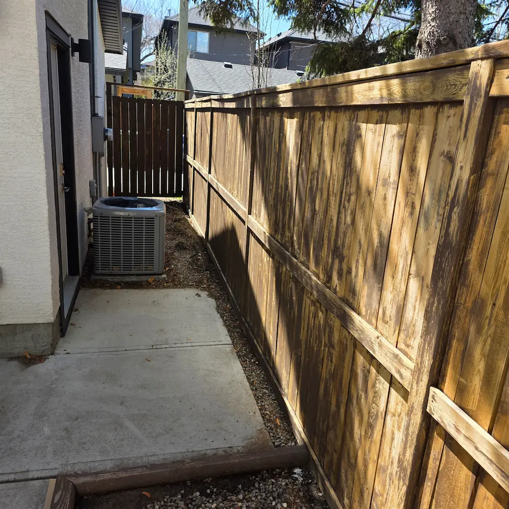 Deck and fence painting project in Calgary