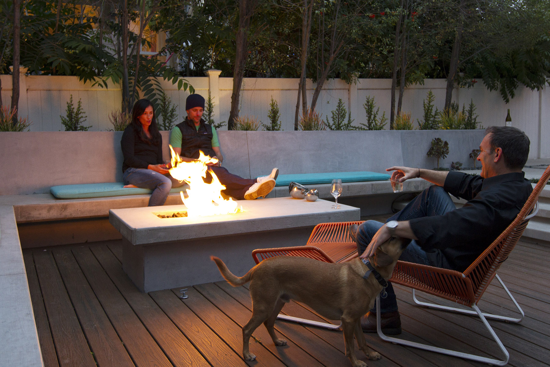 Completed outdoor living space