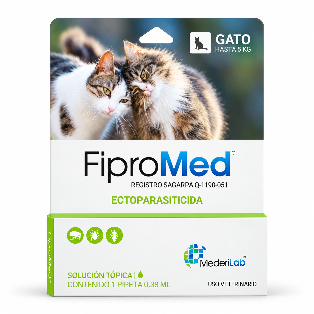 FiproMed para gatos, antiparasitario externo en pipeta