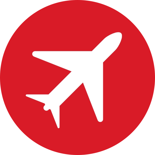 airplane icon red