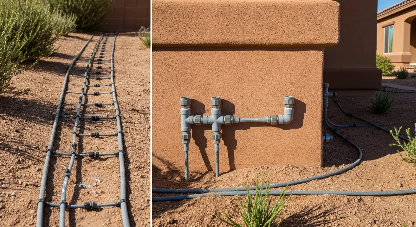 Drip irrigation system installation