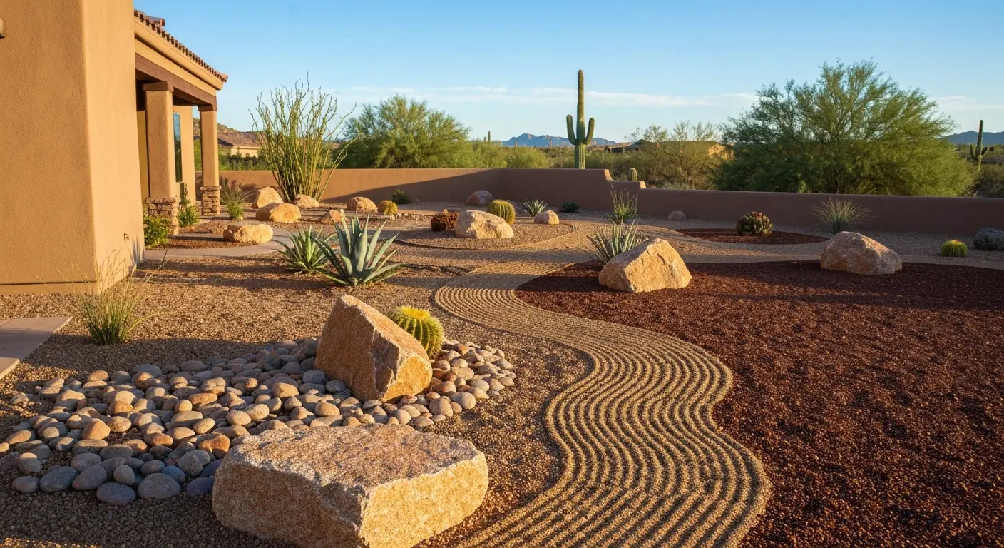 Landscape rock and xeriscaping