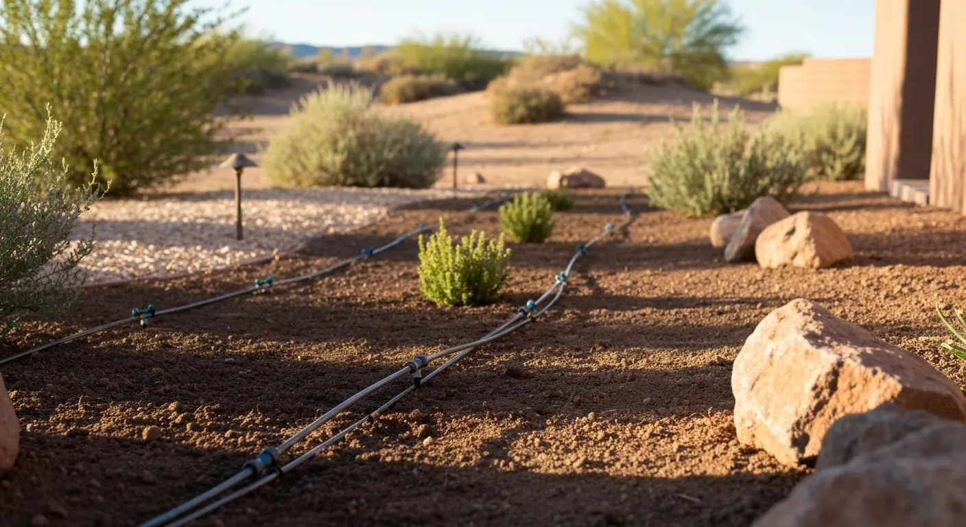 Drip irrigation system installation