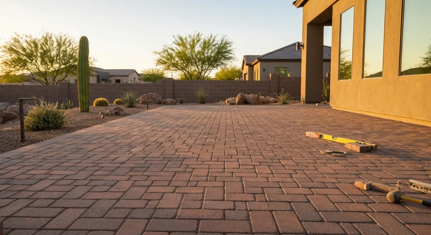 Paver patio and hardscape installation