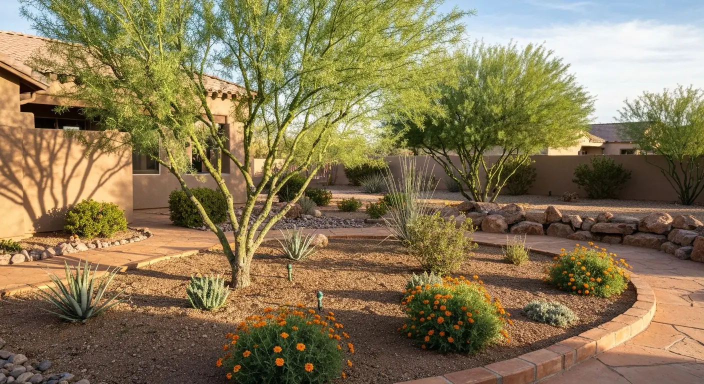 Desert plant landscaping