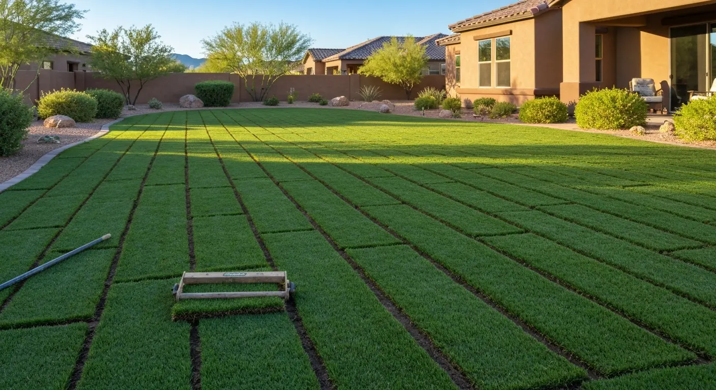 Residential sod installation