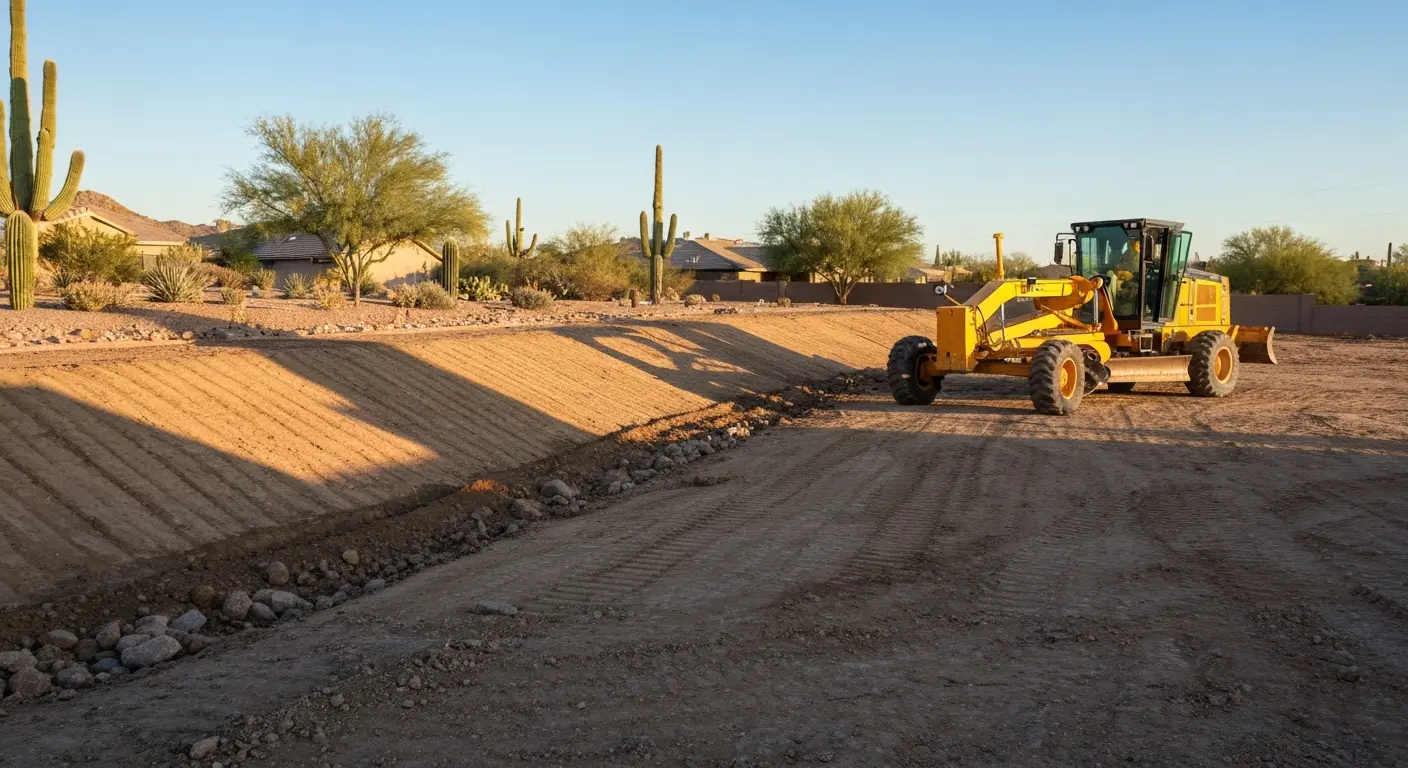Grading and drainage work