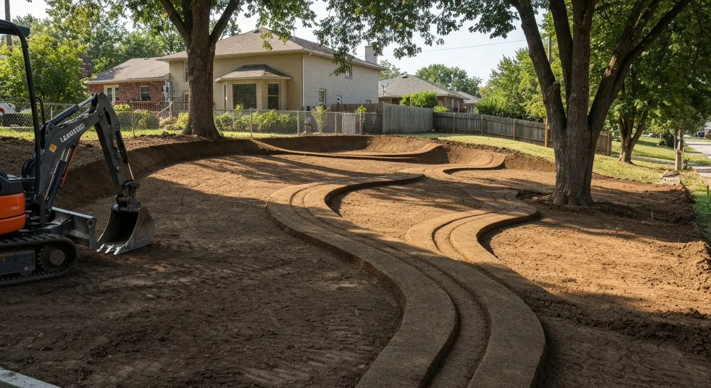 Landscape contouring and slope shaping