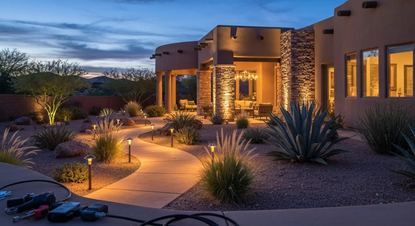 Outdoor lighting installation