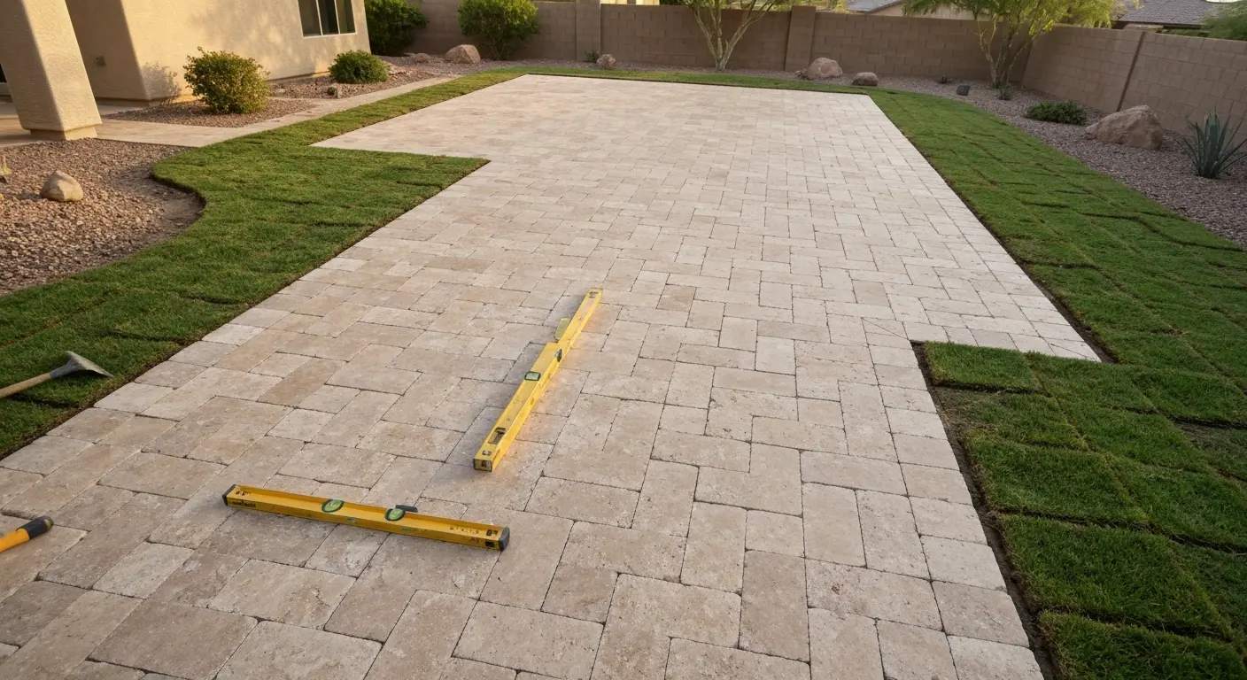 Hardscape and patio installation