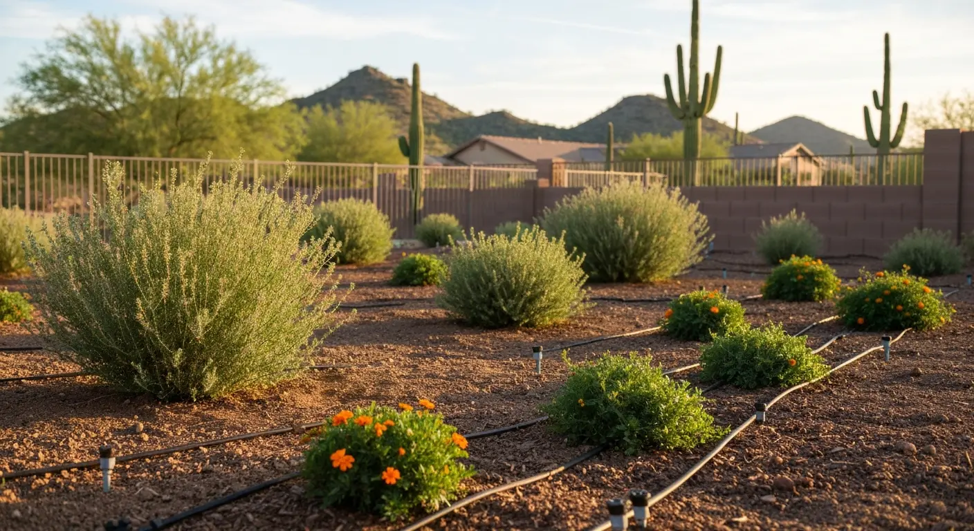 Desert plant installation in Peoria